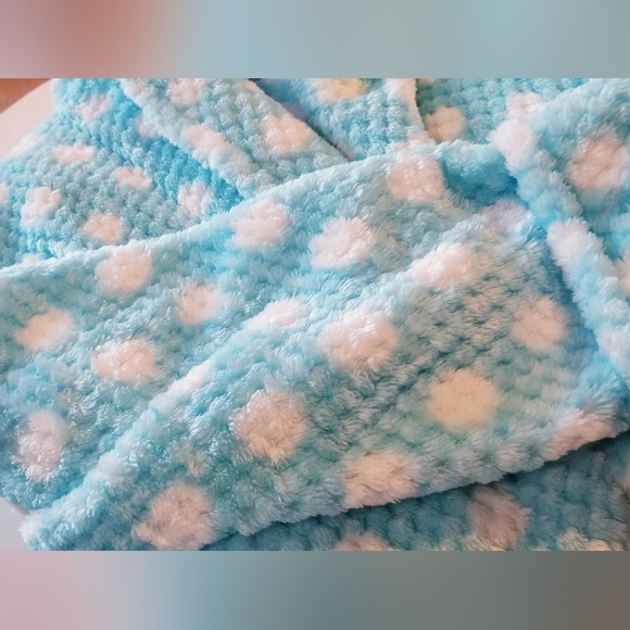 Plush Polka Dot Plush Robe Size Large Noire Jasmine Rose - Picture 6 of 13